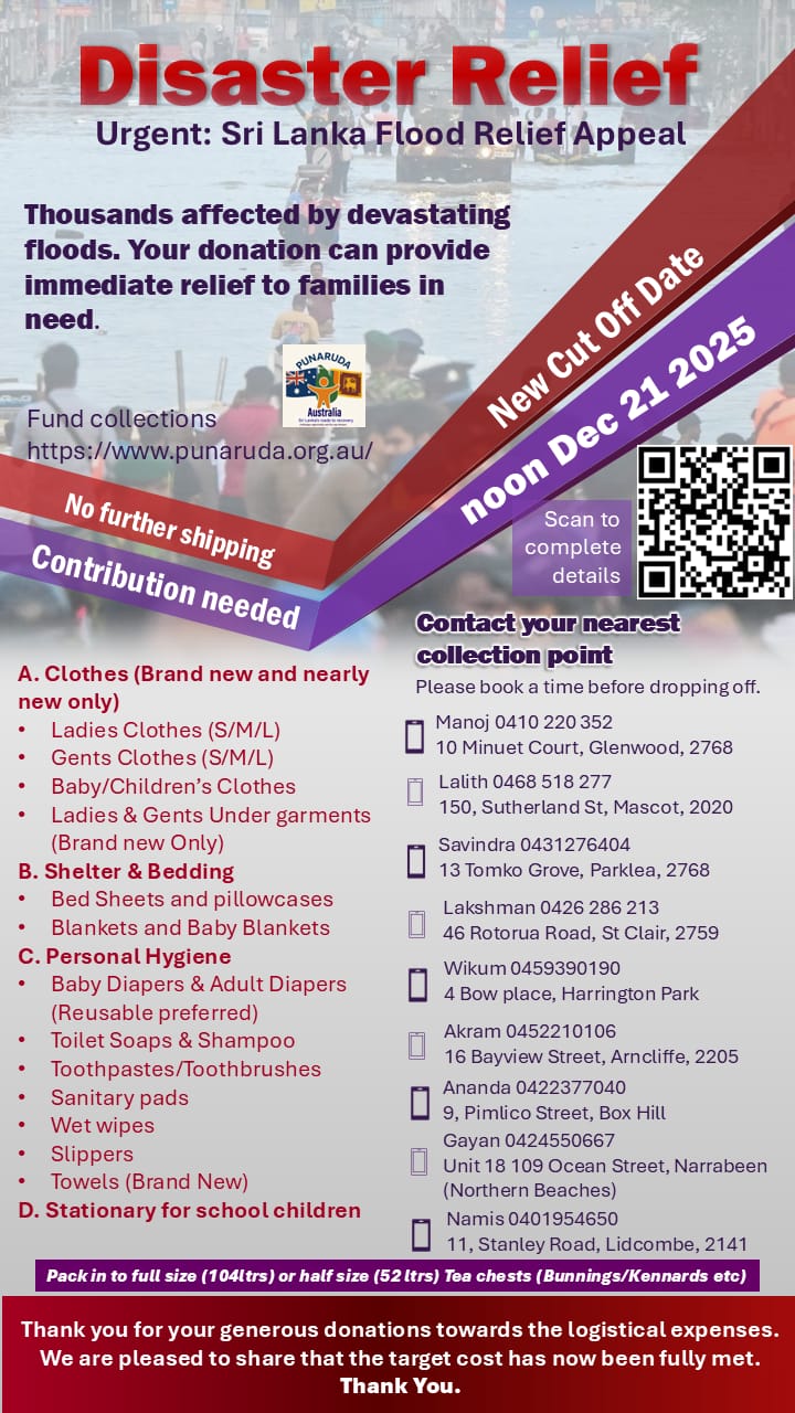 Container loaded with relief items